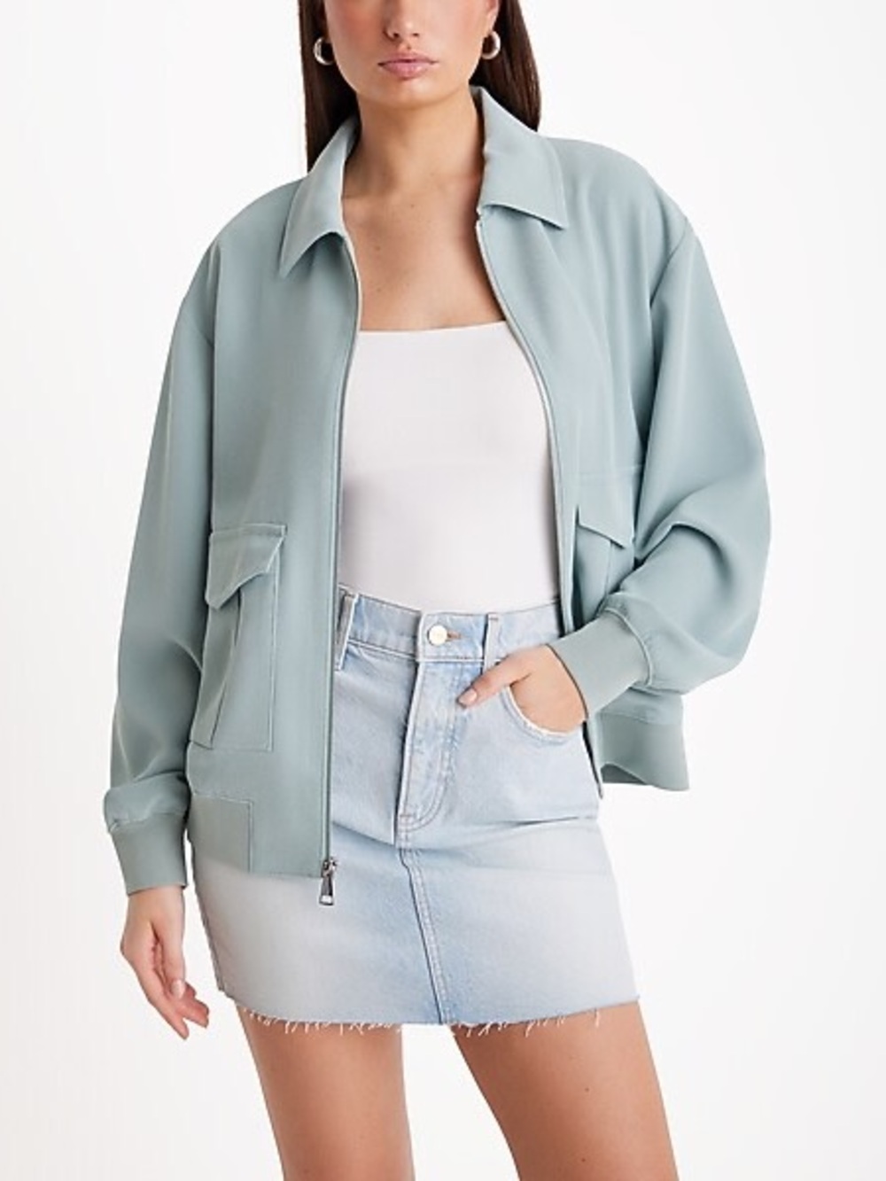 Express Oversized Utility Bomber Jacket